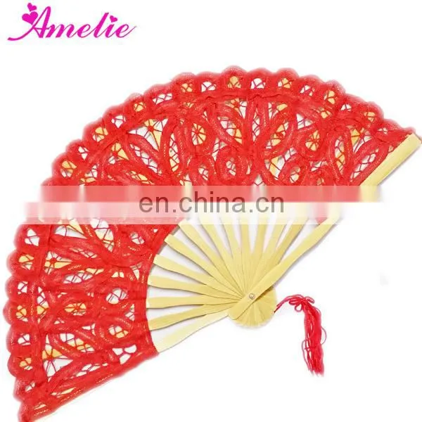 20cm Turquoise blue wedding craft bamboo fan
