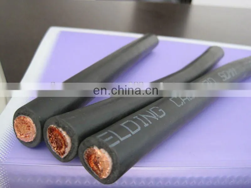Hot sale!! China copper core flexible rubber 2/0 welding cable
