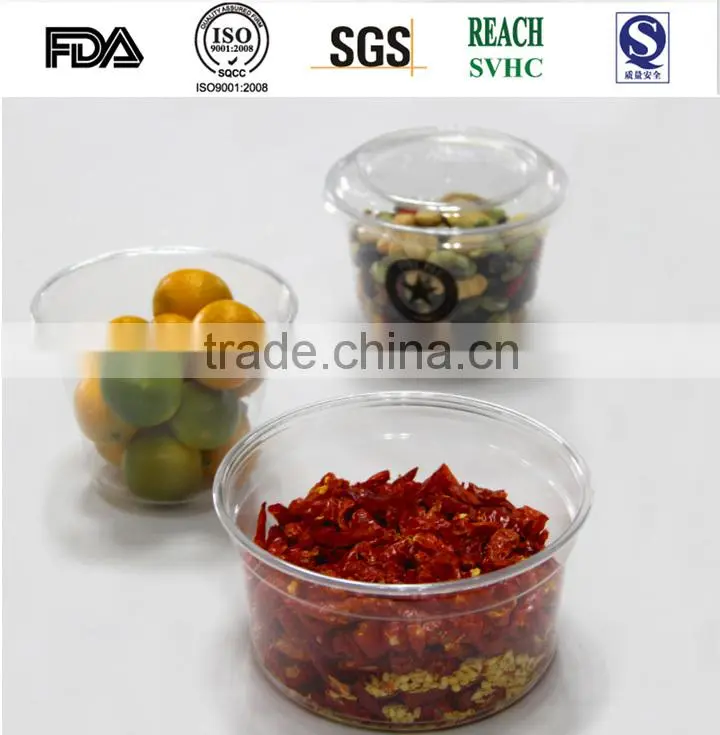 DC8S/240ml disposable PET deli container with lid,clear plastic fruit box,clear PET parfait cup