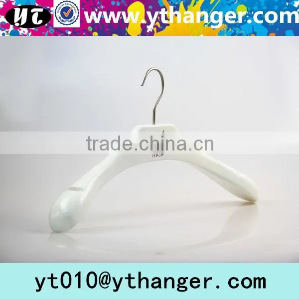 YY0526 manufactory custom fancy white wooden coat hanger