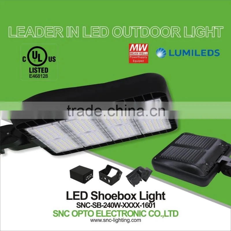 New Top Quality UL cUL certified Led Shoebox Light 240W for court playground stadium roadway lighting