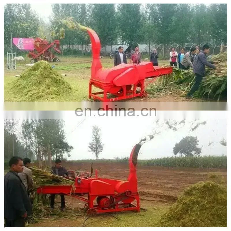 Easy operated electric manufacture cow farm dry and fresh corn straw feed forage grass maize silage chopper machine