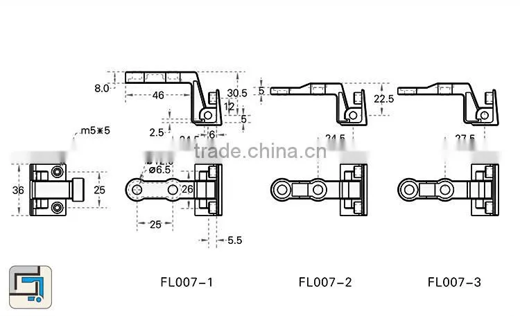 Factory direct seeling industry electric box hinge with zinc plated