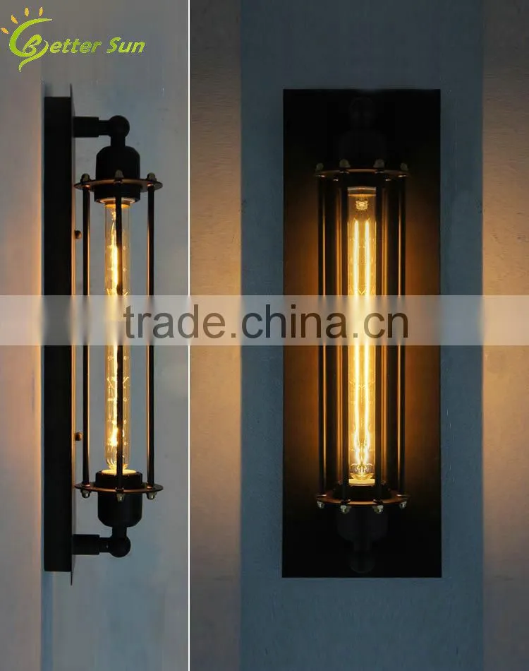 Gunmetal Grand Edison Caged Sconce Wall Lamp
