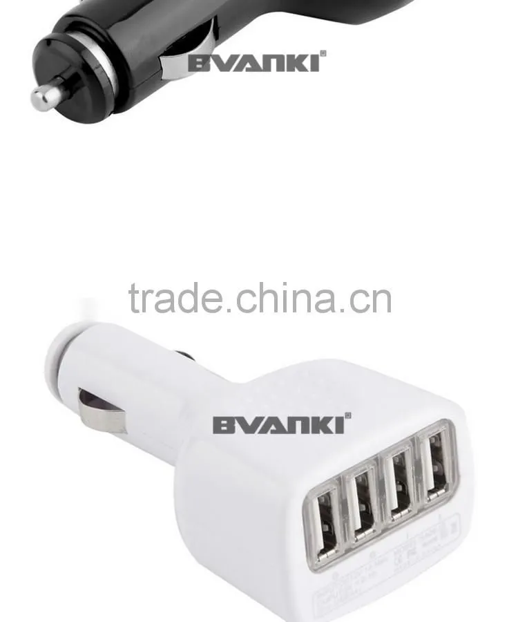 Universal Micro Auto 4 port USB Car Charger For iPhone iPad 2.1A Mini Car Charger Adapter cargador coche carregador de celular
