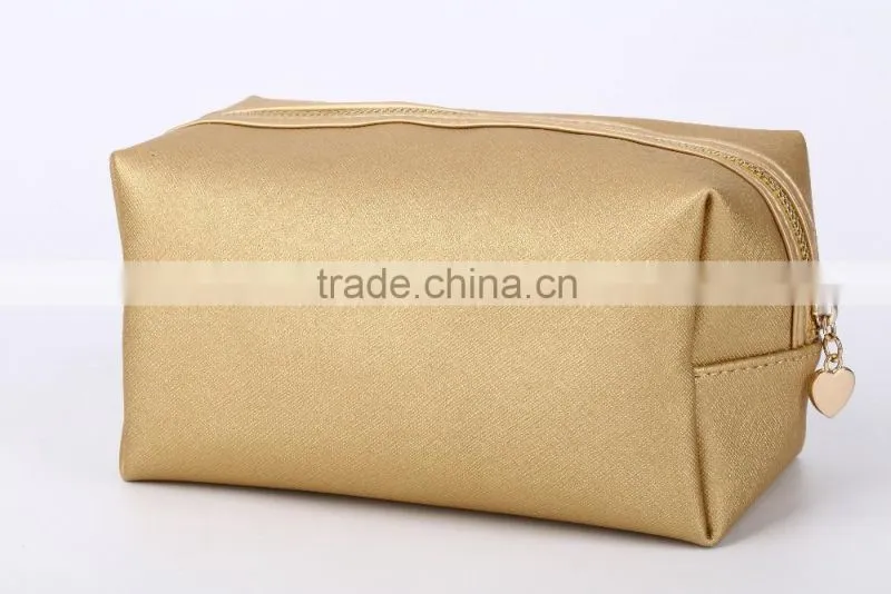 High Quality PU or PVC Leather Popular Color Cosmetic Bag for women