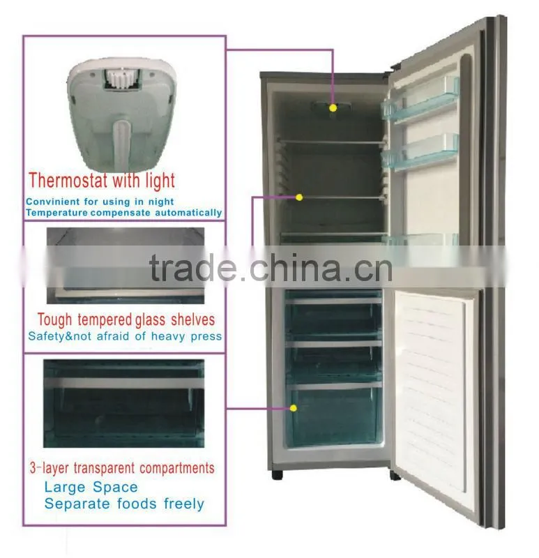 BCD-168 DC12/24V Solar Refrigerator Freezer 168L