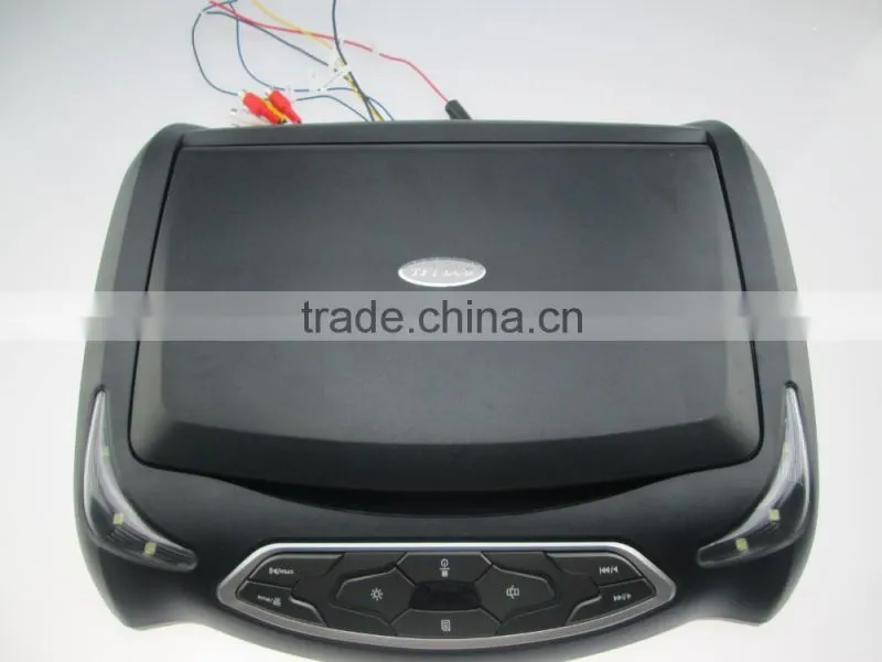high quality remote control 13 inch DVD car tft lcd roof mounted monitor tv usb