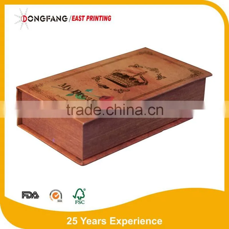 paper book shape storage box