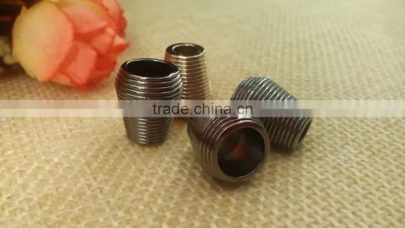 thread cord end gold metal sliver cord end