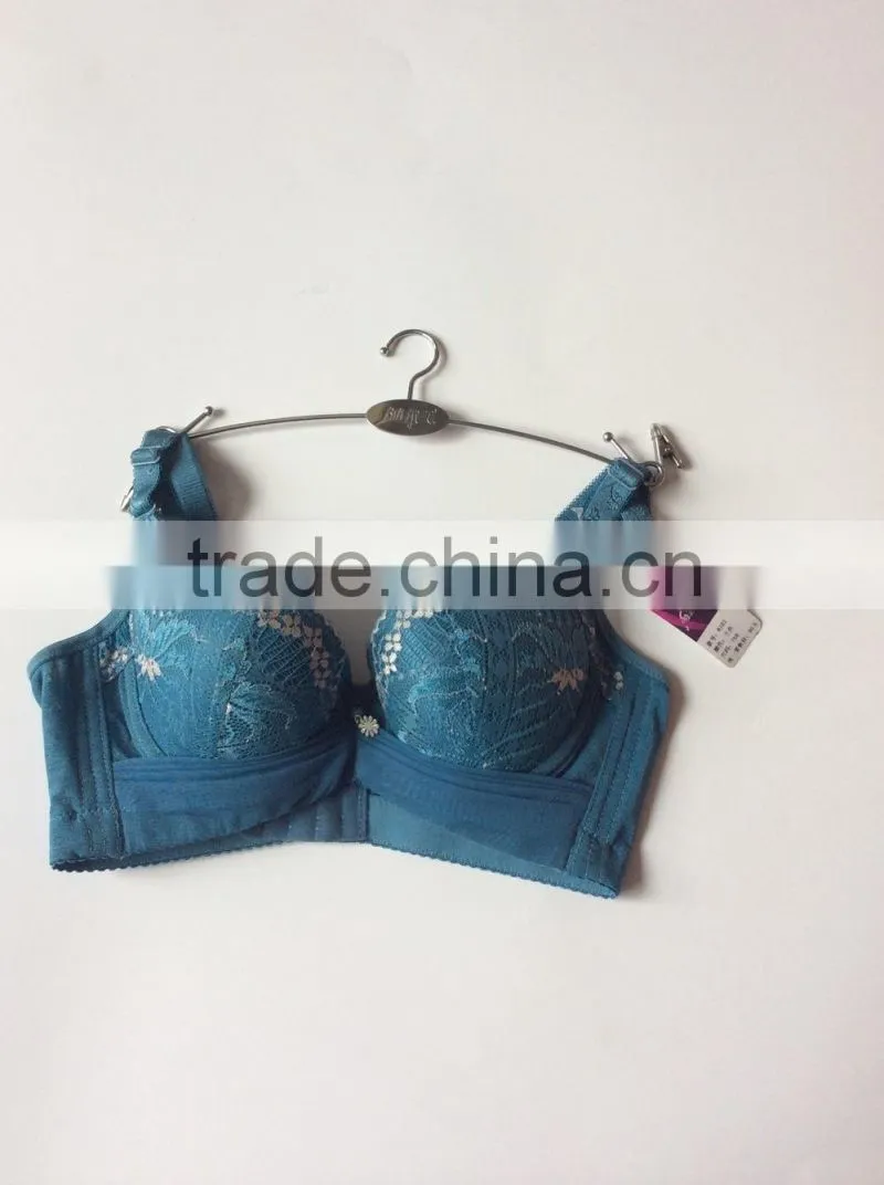 Elegant Special Fashion Design Diamond Blue Cotton Bra