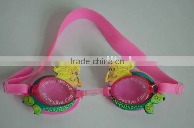 kids cartoon silicone swimming goggles hot sale