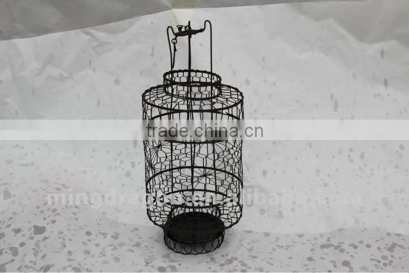 Chinese antique iron& paper white/ no paper as your request colorful round long lantern lamp