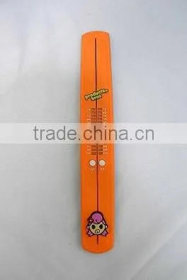2016 Hot Sales Baby Rinne Women Wearable Waterproof Foldable Orange Rubber Wrist LED Watch