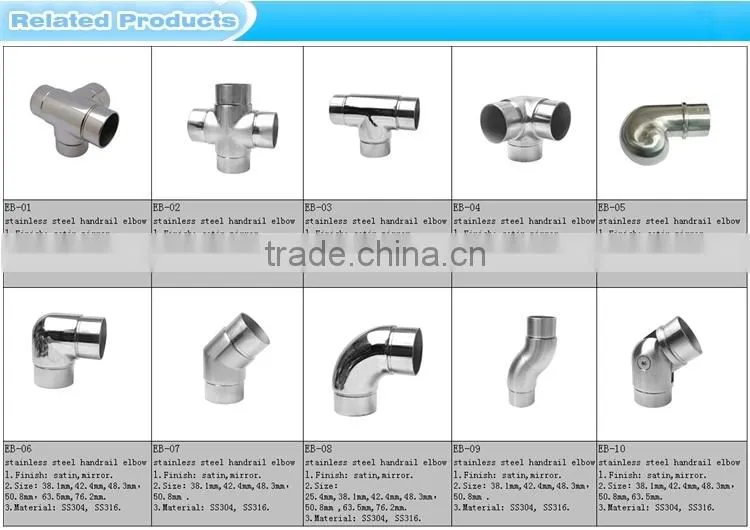 EB-19 stainless steel /aluminum 90 degree square tube elbow
