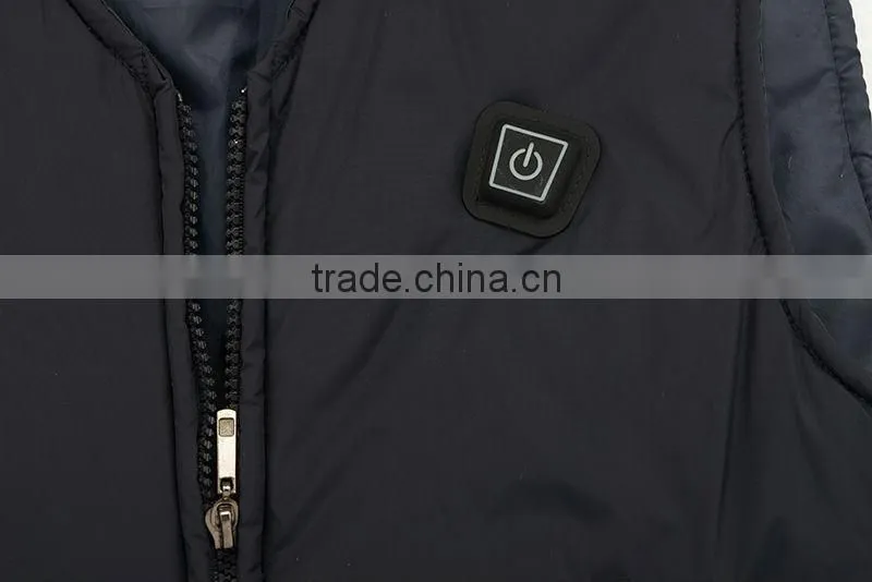 Best Quality Fashion Heating Leather elderly vest with high-tech electric heating clothing/elderly vest battery heated clothing/