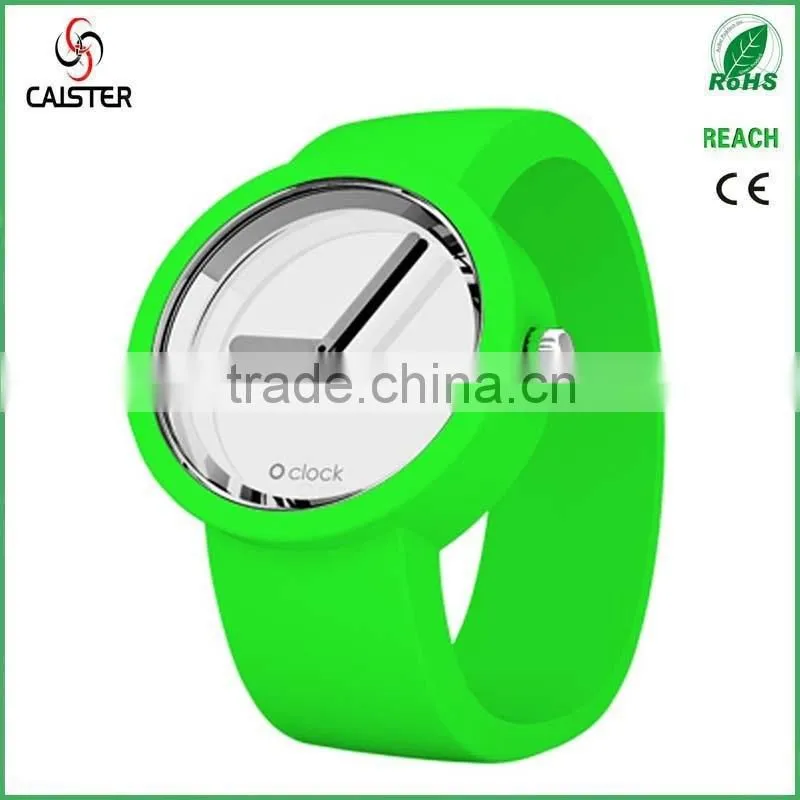 New fashion Mirror face O'Clock watch, candy color round silicone watch on Alibaba, delicate fancy mirror O'clcok watch