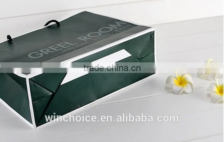 customized lamination printing, Ivory board /art paper bag ,shopping promotion bag , cotton rope handle