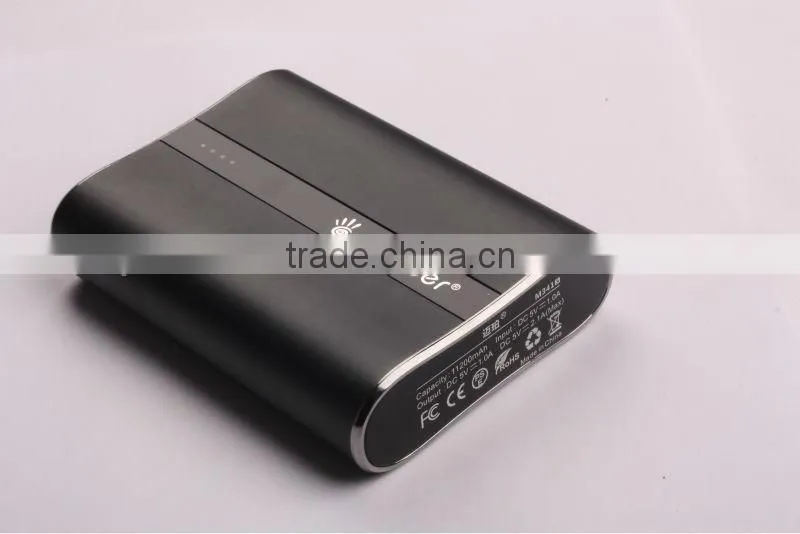 Hot-selling 10000mAh portable battery power banks aluminium casing dual USB output