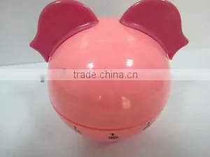 Plastic ABS Pig Shaped Mechanical Kitchen Timer