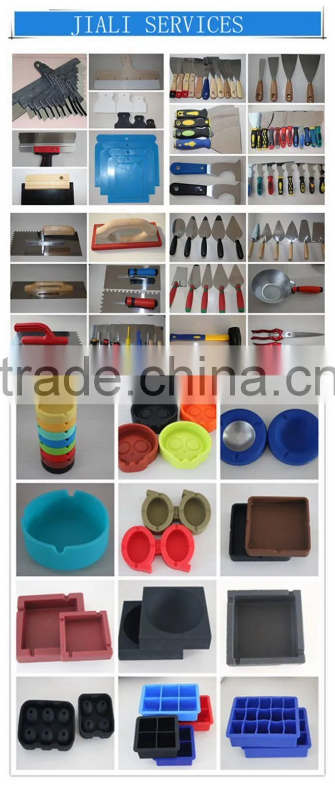 Bricklaying trowel with carbon steel blade / construction tools
