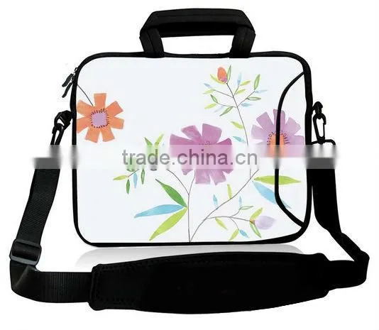 Fashion artwork printing and high quality neoprene laptop bag