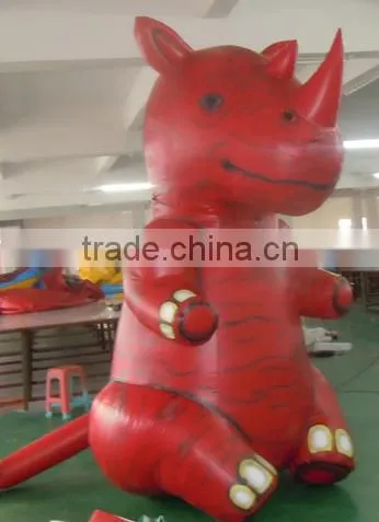 20ft high giant inflatable rhino advertising mascot for sale
