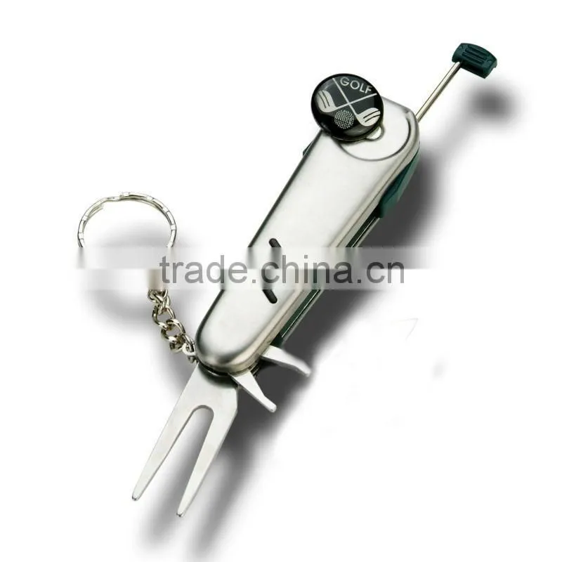 2 pcs Golf Multi-tool Brush Marker Pen Divot Pitch Holder Wooden Tees Golf Bags