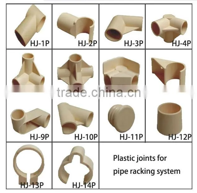 Plastic Pipe Joints for Lean Pipe Rack Connection