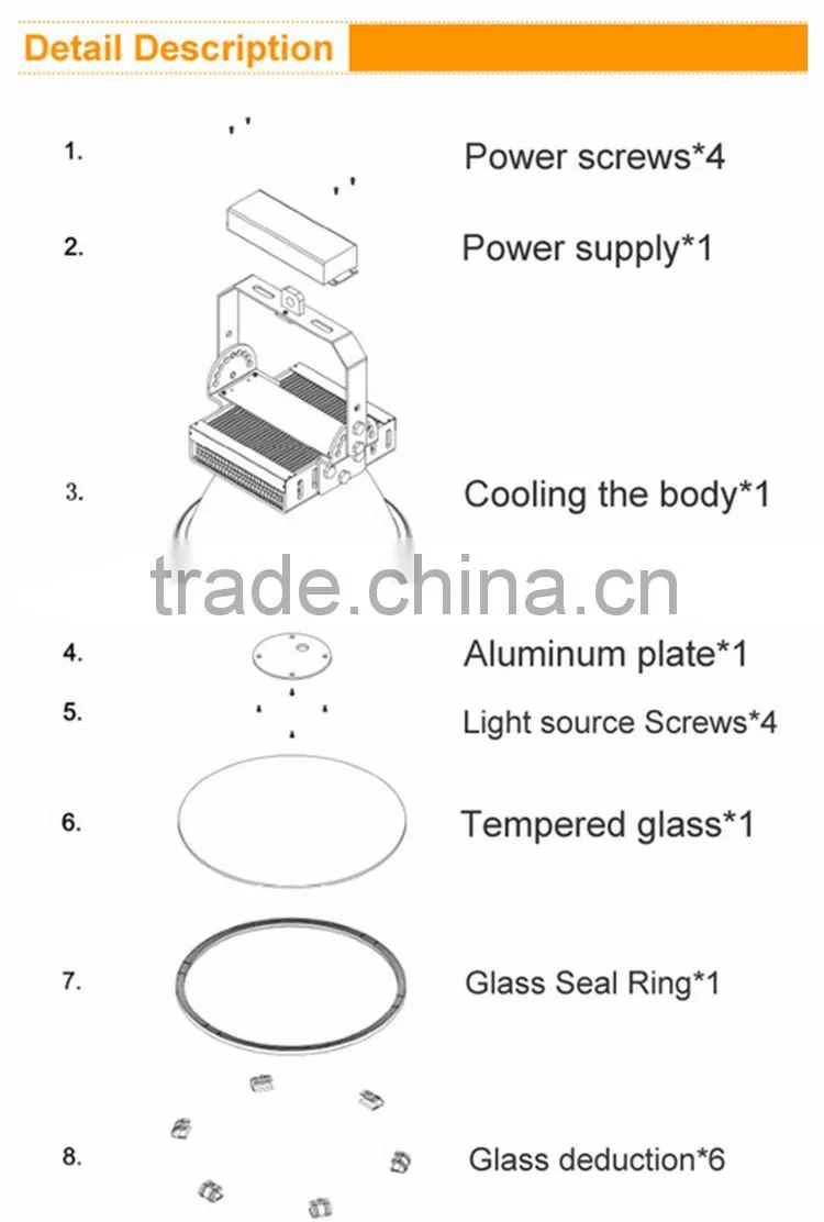 New products Led high bay light 100w 2015 factory lamp/led light ip65 dimmable