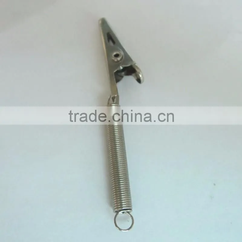 custom 65 mm silver color metal alligator clip for wholesale from china