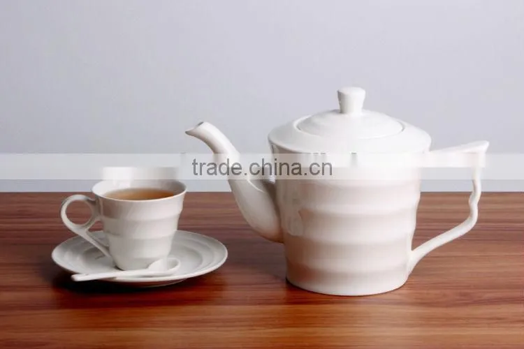 small ceramic coffee cup with stripe for restaurant