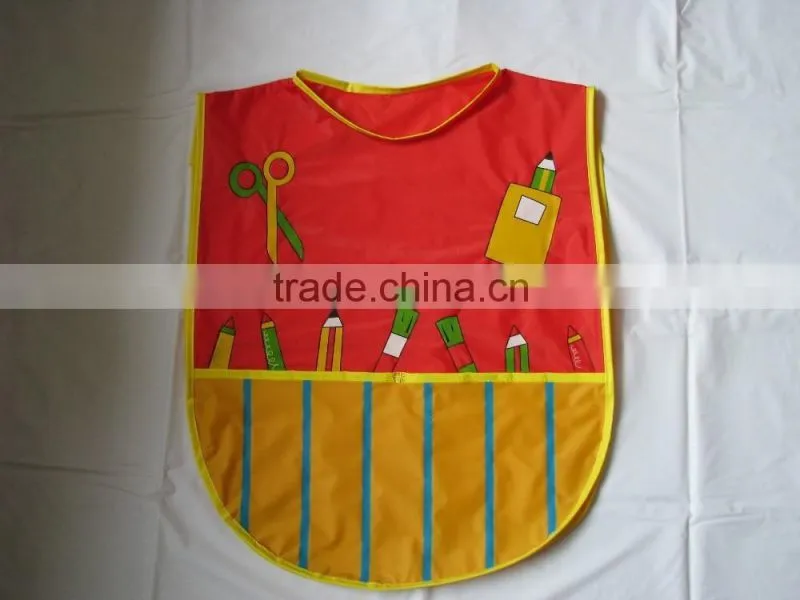print cartoon logo waterproof pvc kids smock
