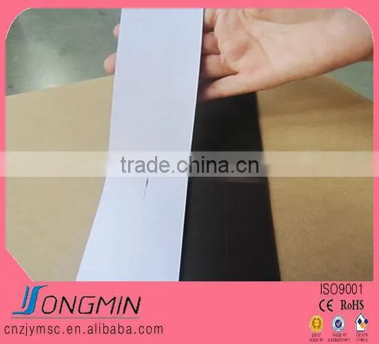 custom size white adhesive rubber magnet sheet