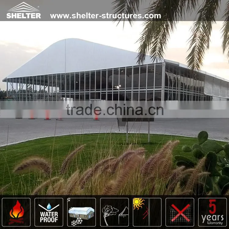 1000 people arch roof double decker tent with glass wall for sale