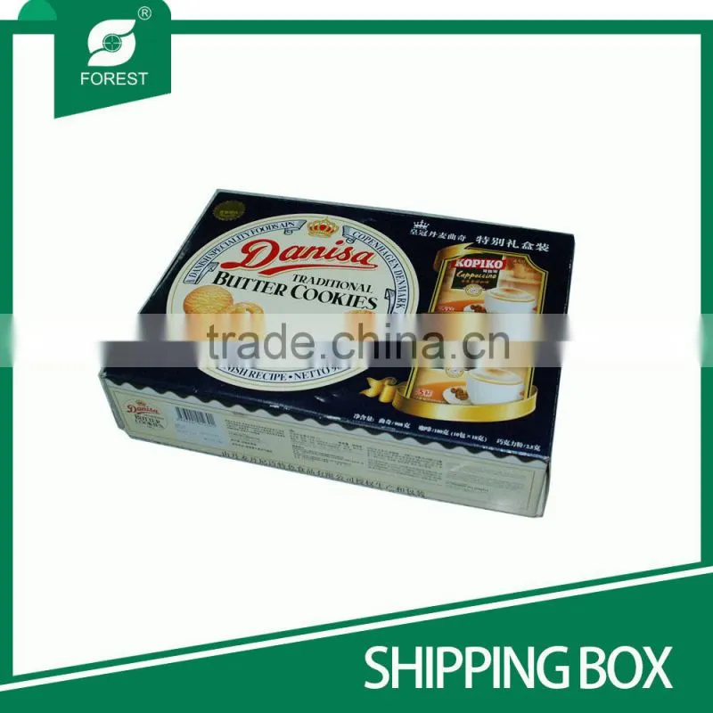 PE COATED FOOD INDUSTRY CARDBOARD FOOD SHIPPING BOX WITH COLOR PRINTING