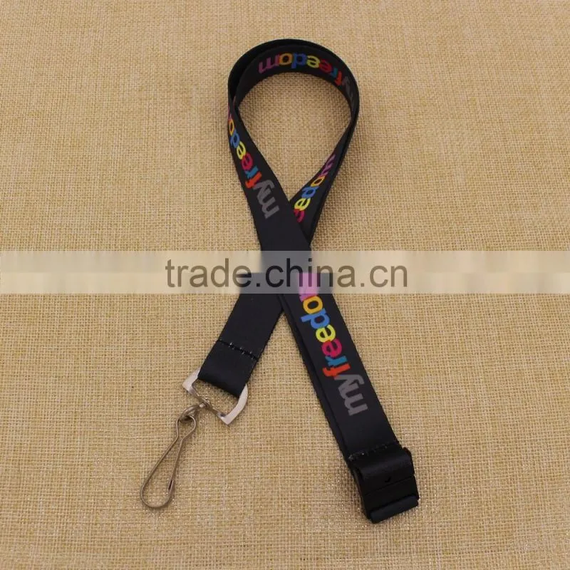 Factory custom logo polyester branded lanyard/ name brand lanyard wholesale