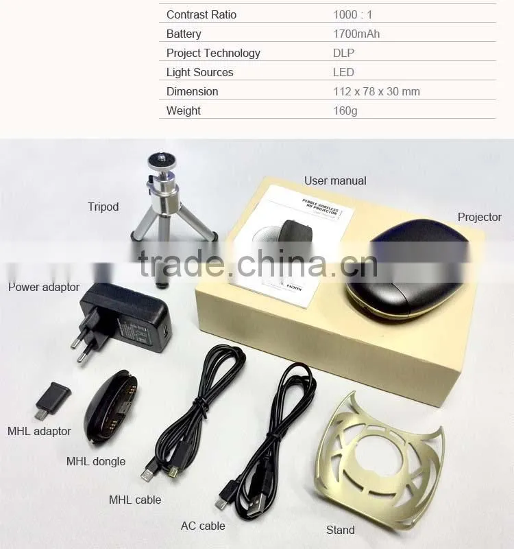 newest pico projector with DLNA / Miracast / HDMI (SMP7049)