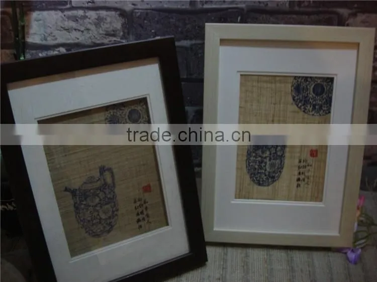 house fabric painting with frame