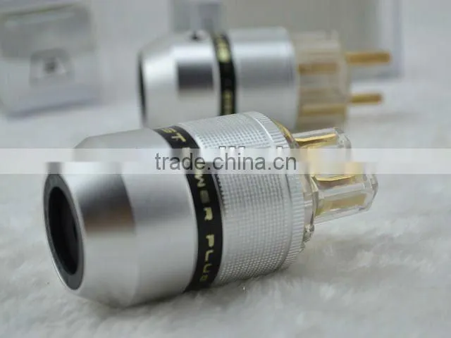 Sonar Quest Aluminum metal + 24K Gold Plated EUR Power Plug & IEC Connector