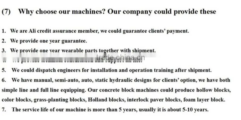 Quanzhou good machine factory for concrete cement brick auto produced machine LS8-15