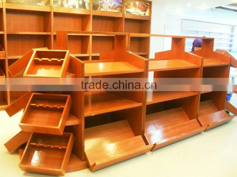 AL-SM070 Hot Sale wooden vegetables and fruit display shelf wooden stand