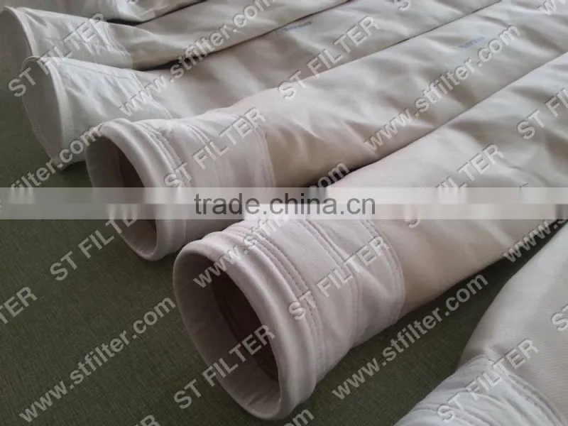 twill weave fiberglass filter bag for titan white,Dia130*4010mm
