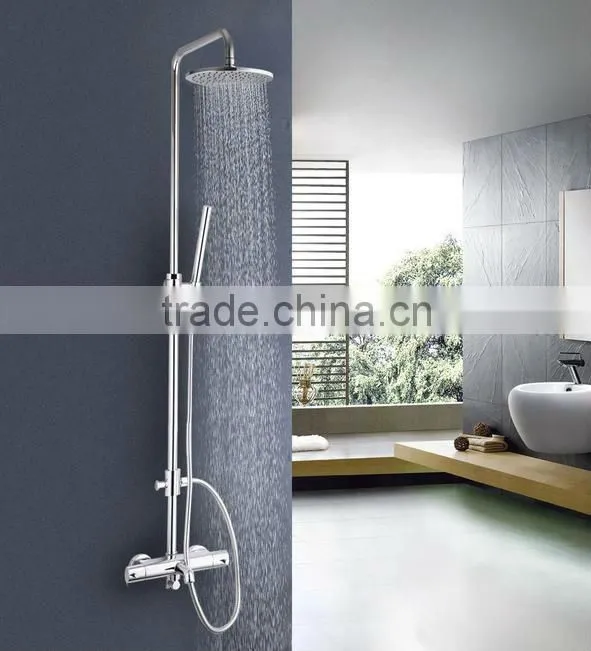 Wall Mounted Brass Shower Set Thermostatic Bath Shower Mixer
