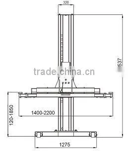 settled single post hydraulic lift