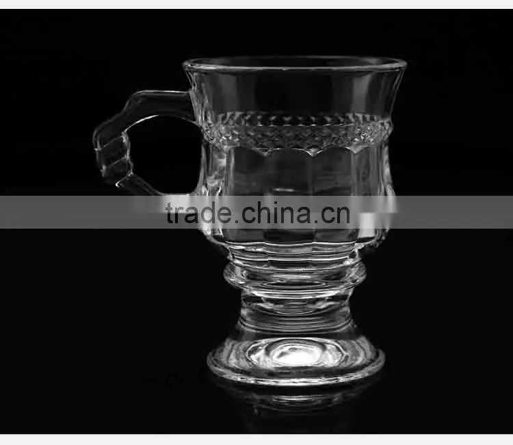 creative machine made cut glass cheap coffee mug