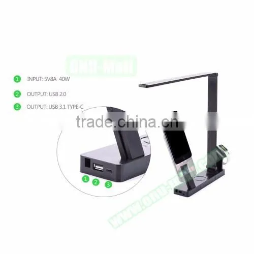 OEM Tablet Lamp Wireless Charging Stand with Watch Dock for iPhone 6s, Mobile Phone Charging Holder for Android