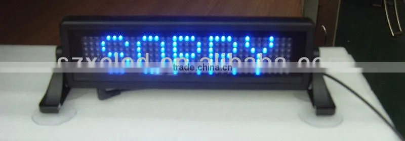 5V/12V+Black plastic frame+ Remote control&PC sofoware communication+ Semi-outdoor+Front&Rear window+W Co.+LED car display board