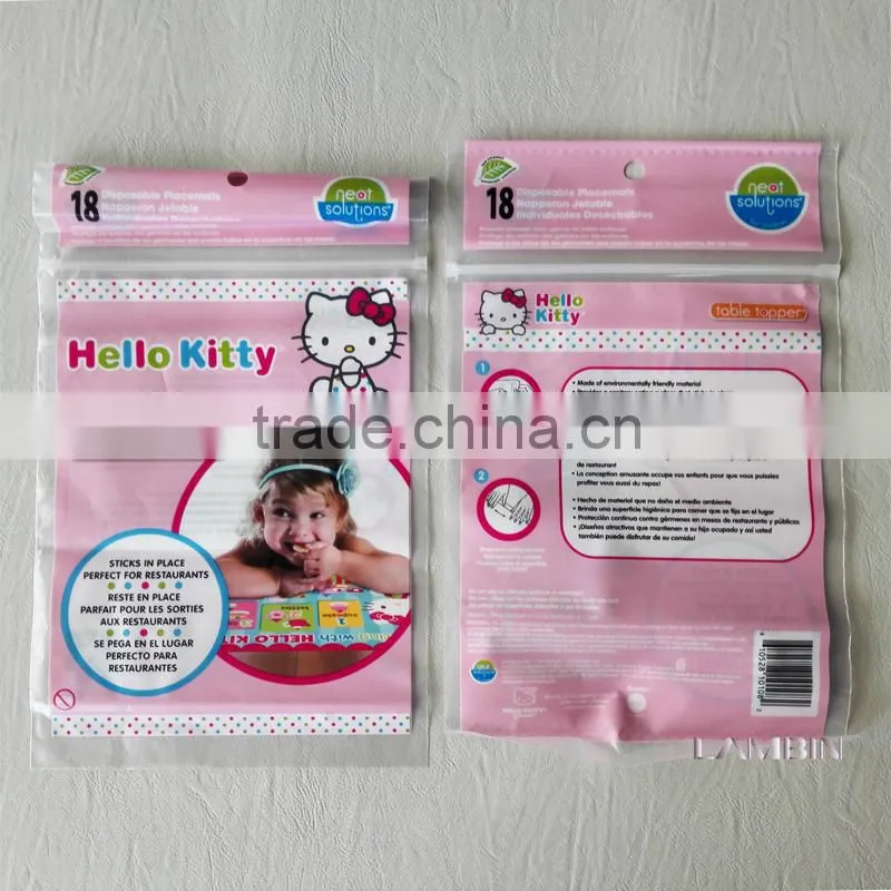 Colorful cartoon packaging PE bag for kids toys
