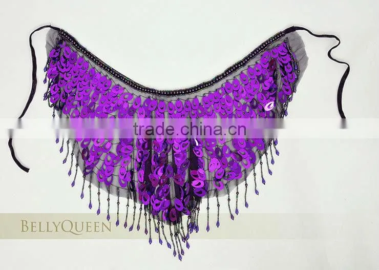 SWEGAL purple noble sexy sea fan veil,belly dance mysterious charming fashion faace veils SGBDD13002